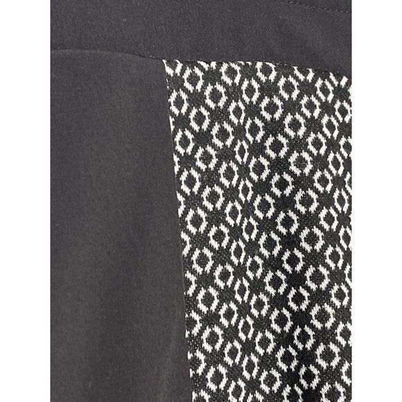 Chicos Zenergy Pants Large Black White Ankle Pull On Colorblock - Picture 4 of 12